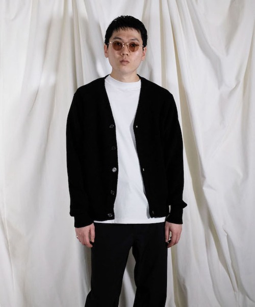 ALLEGE(アレッジ)の「【EXCLUSIVE】 ALLEGE RIB CARDIGAN(カーディガン/ボレロ・メンズ・ブラック/ライム/サックスブルー/ホワイト・3/2)」の8枚目の写真