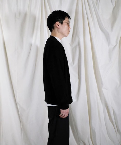ALLEGE(アレッジ)の「【EXCLUSIVE】 ALLEGE RIB CARDIGAN(カーディガン/ボレロ・メンズ・ブラック/ライム/サックスブルー/ホワイト・3/2)」の9枚目の写真