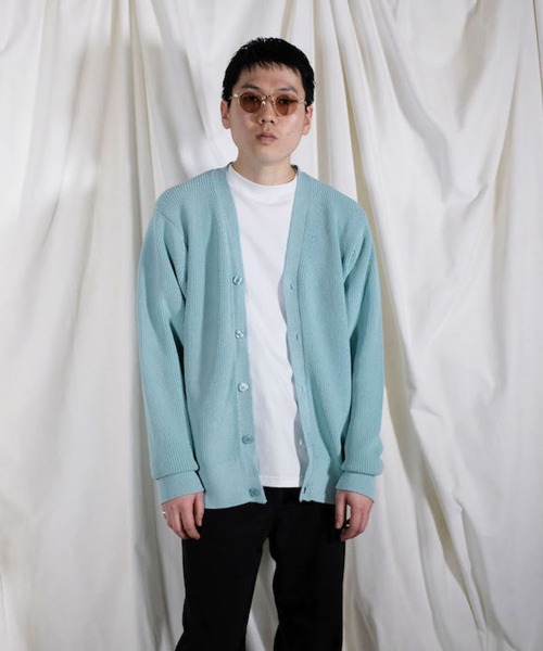 ALLEGE(アレッジ)の「【EXCLUSIVE】 ALLEGE RIB CARDIGAN(カーディガン/ボレロ・メンズ・ブラック/ライム/サックスブルー/ホワイト・3/2)」の21枚目の写真
