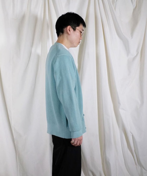 ALLEGE(アレッジ)の「【EXCLUSIVE】 ALLEGE RIB CARDIGAN(カーディガン/ボレロ・メンズ・ブラック/ライム/サックスブルー/ホワイト・3/2)」の22枚目の写真