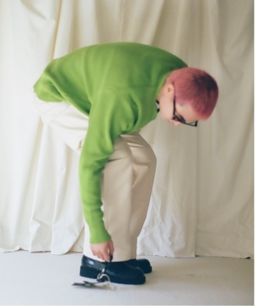 ALLEGE(アレッジ)の「【EXCLUSIVE】 ALLEGE RIB CARDIGAN(カーディガン/ボレロ・メンズ・ブラック/ライム/サックスブルー/ホワイト・3/2)」の13枚目の写真