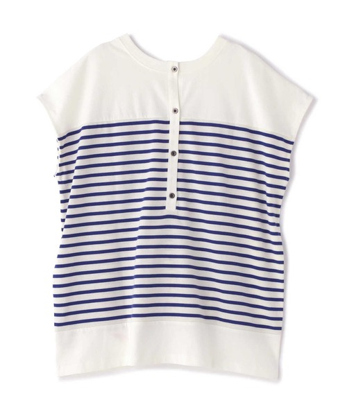 AVIREX（アヴィレックス）の「【直営店限定】MULTI BORDER F/S T-SHIRT/ マルチボーダーフレンチスリーブティーシャツ（Tシャツ/カットソー・レディース・ブルー/グリーン・FREE）」の10枚目の写真