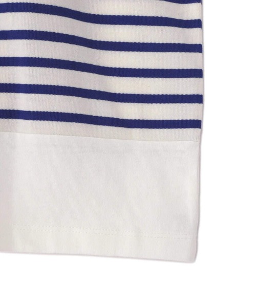 AVIREX（アヴィレックス）の「【直営店限定】MULTI BORDER F/S T-SHIRT/ マルチボーダーフレンチスリーブティーシャツ（Tシャツ/カットソー・レディース・ブルー/グリーン・FREE）」の14枚目の写真