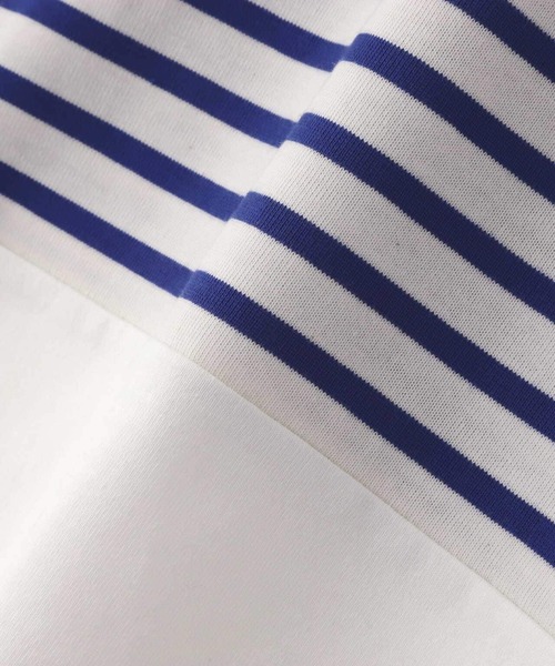 AVIREX（アヴィレックス）の「【直営店限定】MULTI BORDER F/S T-SHIRT/ マルチボーダーフレンチスリーブティーシャツ（Tシャツ/カットソー・レディース・ブルー/グリーン・FREE）」の15枚目の写真