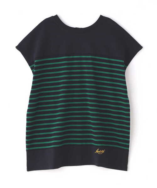 AVIREX（アヴィレックス）の「【直営店限定】MULTI BORDER F/S T-SHIRT/ マルチボーダーフレンチスリーブティーシャツ（Tシャツ/カットソー・レディース・ブルー/グリーン・FREE）」の17枚目の写真