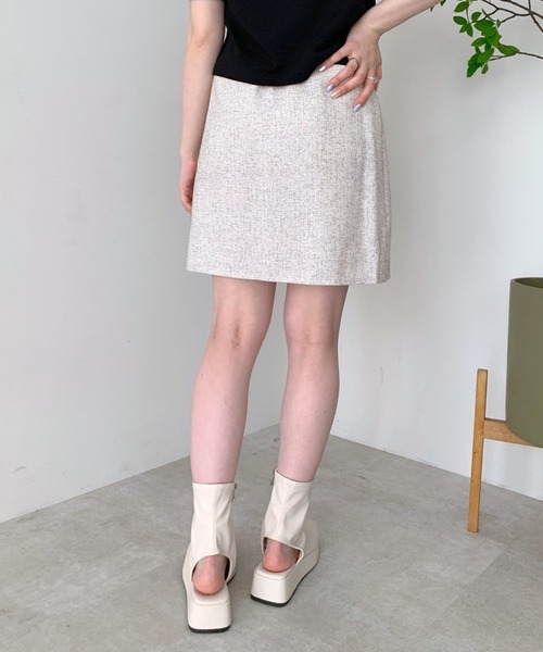 OLIVE des OLIVE（オリーブデオリーブ）の「ダブルちびスリットミニスカート（スカート・レディース・ブラック/オフホワイト/ラベンダー・FREE）」の17枚目の写真