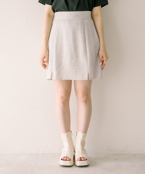 OLIVE des OLIVE（オリーブデオリーブ）の「ダブルちびスリットミニスカート（スカート・レディース・ブラック/オフホワイト/ラベンダー・FREE）」の13枚目の写真