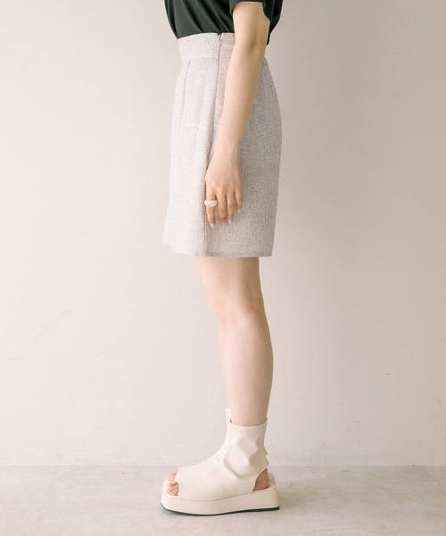 OLIVE des OLIVE（オリーブデオリーブ）の「ダブルちびスリットミニスカート（スカート・レディース・ブラック/オフホワイト/ラベンダー・FREE）」の16枚目の写真