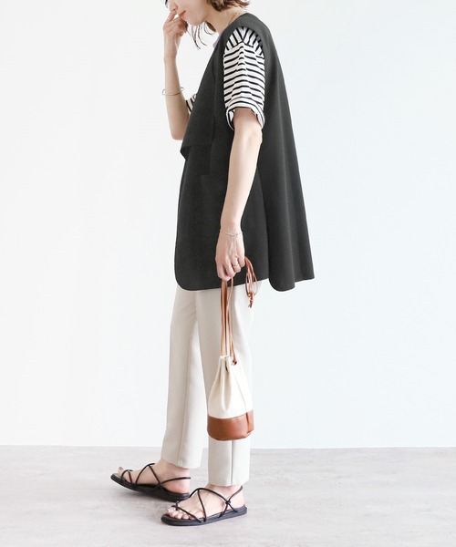 reca(レカ)の「メローポンチベスト(ベスト・レディース・グレイッシュベージュ/ブラック・FREE)」の10枚目の写真