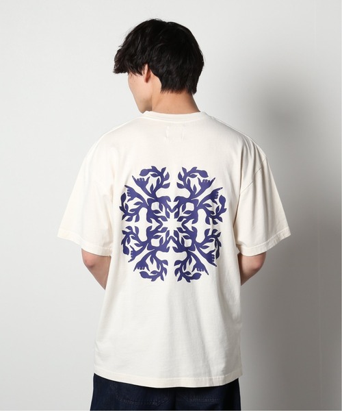 SALVAGE PUBLIC(サルベージパブリック)の「【SALVAGE PUBLIC/サルベージパブリック×JS】別注 ピグメント Tシャツ“SHAK”(Tシャツ/カットソー・メンズ・アイボリー/サファリグリーン・MEDIUM/LARGE)」の17枚目の写真