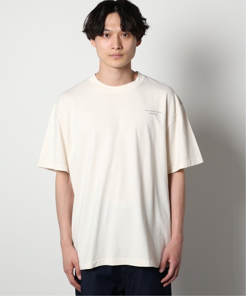 SALVAGE PUBLIC(サルベージパブリック)の「【SALVAGE PUBLIC/サルベージパブリック×JS】別注 ピグメント Tシャツ“SHAK”(Tシャツ/カットソー・メンズ・アイボリー/サファリグリーン・MEDIUM/LARGE)」の6枚目の写真