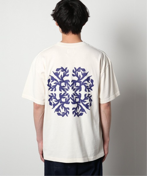 SALVAGE PUBLIC(サルベージパブリック)の「【SALVAGE PUBLIC/サルベージパブリック×JS】別注 ピグメント Tシャツ“SHAK”(Tシャツ/カットソー・メンズ・アイボリー/サファリグリーン・MEDIUM/LARGE)」の9枚目の写真