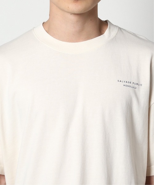 SALVAGE PUBLIC(サルベージパブリック)の「【SALVAGE PUBLIC/サルベージパブリック×JS】別注 ピグメント Tシャツ“SHAK”(Tシャツ/カットソー・メンズ・アイボリー/サファリグリーン・MEDIUM/LARGE)」の12枚目の写真