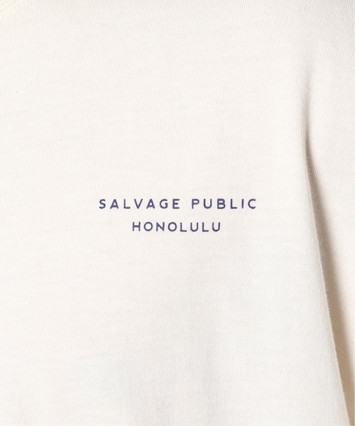 SALVAGE PUBLIC(サルベージパブリック)の「【SALVAGE PUBLIC/サルベージパブリック×JS】別注 ピグメント Tシャツ“SHAK”(Tシャツ/カットソー・メンズ・アイボリー/サファリグリーン・MEDIUM/LARGE)」の14枚目の写真