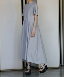 LE CIEL BLEU | パールディティールジャージードレス / Pearl Detail Jersey Dress(ワンピース)