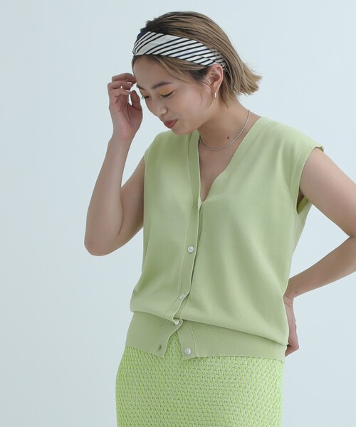 セール コットンアセテート Vネックベスト Web限定サイズ ニット セーター Opaque Clip オペークドットクリップ のファッション通販 Zozotown