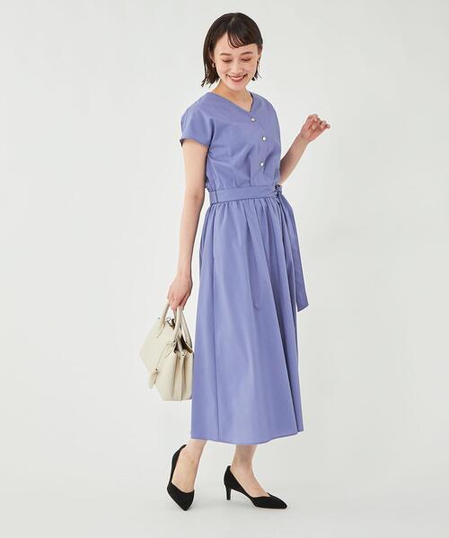 フィット フレア Vネック Vネック ワンピース ワンピース Relaxing グリーンレーベルリラクシング のワンピース フィット フレア Relaxing グリーンレーベルリラクシング のファッション ワンピース ドレス Green Label