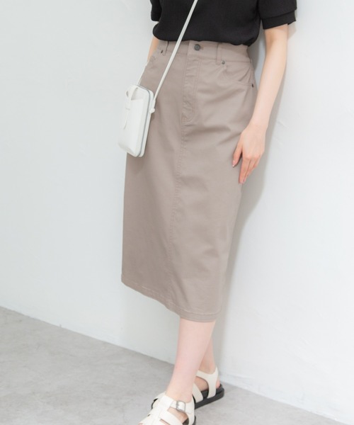 Honeys(ハニーズ)の「ナロースカート(スカート・レディース・ブラック/ブラウン系その他/ダークカーキ/ダークオレンジ・S/M/L)」の3枚目の写真