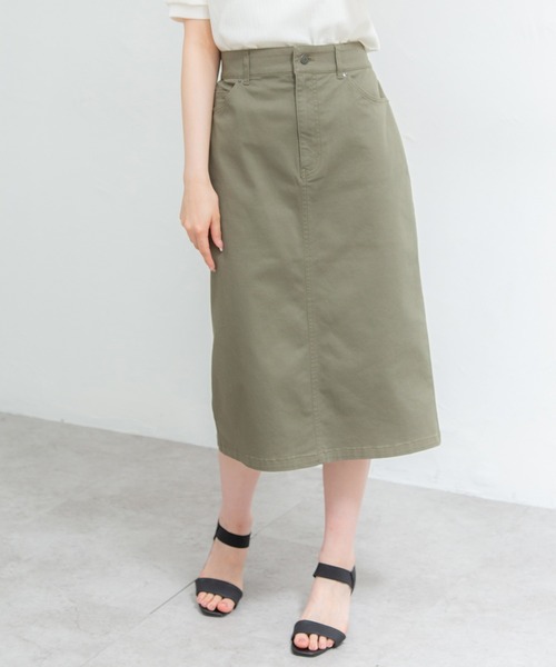 Honeys(ハニーズ)の「ナロースカート(スカート・レディース・ブラック/ブラウン系その他/ダークカーキ/ダークオレンジ・S/M/L)」の4枚目の写真