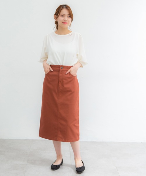 Honeys(ハニーズ)の「ナロースカート(スカート・レディース・ブラック/ブラウン系その他/ダークカーキ/ダークオレンジ・S/M/L)」の15枚目の写真