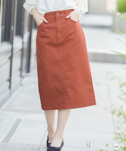 Honeys(ハニーズ)の「ナロースカート(スカート・レディース・ブラック/ブラウン系その他/ダークカーキ/ダークオレンジ・S/M/L)」の18枚目の写真