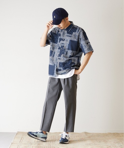417 EDIFICE(フォーワンセブンエディフィス)の「《追加販売》バンダナパターンシャツ(シャツ/ブラウス・メンズ・ネイビー/レッド/ブラック/ベージュ系その他/イエロー/サックスブルー・MEDIUM/SMALL/LARGE)」の11枚目の写真