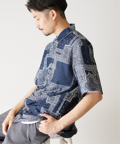 417 EDIFICE(フォーワンセブンエディフィス)の「《追加販売》バンダナパターンシャツ(シャツ/ブラウス・メンズ・ネイビー/レッド/ブラック/ベージュ系その他/イエロー/サックスブルー・MEDIUM/SMALL/LARGE)」の13枚目の写真