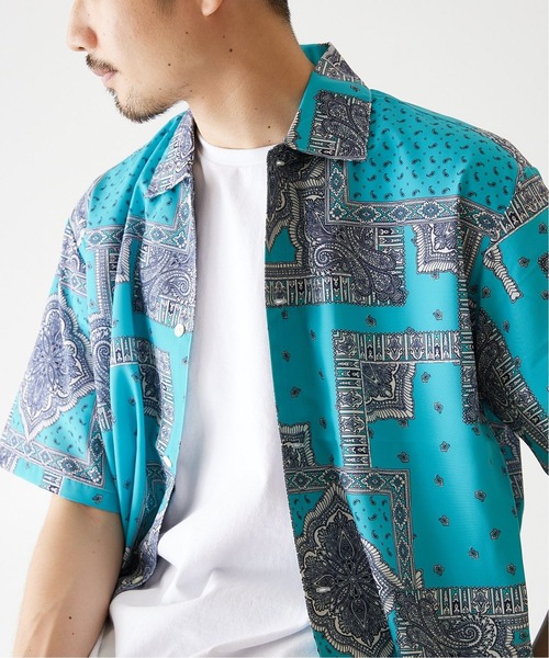 417 EDIFICE(フォーワンセブンエディフィス)の「《追加販売》バンダナパターンシャツ(シャツ/ブラウス・メンズ・ネイビー/レッド/ブラック/ベージュ系その他/イエロー/サックスブルー・MEDIUM/SMALL/LARGE)」の18枚目の写真
