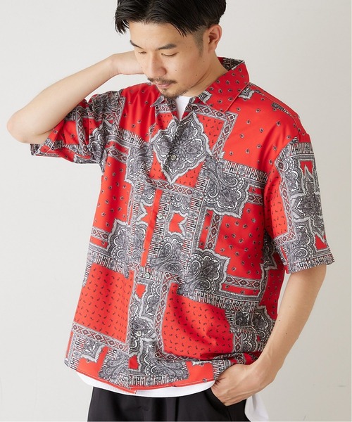 417 EDIFICE(フォーワンセブンエディフィス)の「《追加販売》バンダナパターンシャツ(シャツ/ブラウス・メンズ・ネイビー/レッド/ブラック/ベージュ系その他/イエロー/サックスブルー・MEDIUM/SMALL/LARGE)」の21枚目の写真