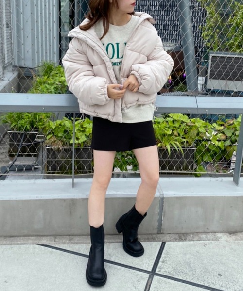 one after another NICE CLAUP（ワンアフターアナザーナイスクラップ）の「【フードの取り外し可能】マルチウェイエコダウンジャケット（ダウンジャケット/コート・レディース・アイボリー/ブラック/ライトベージュ/ライトピンク・FREE）」の10枚目の写真