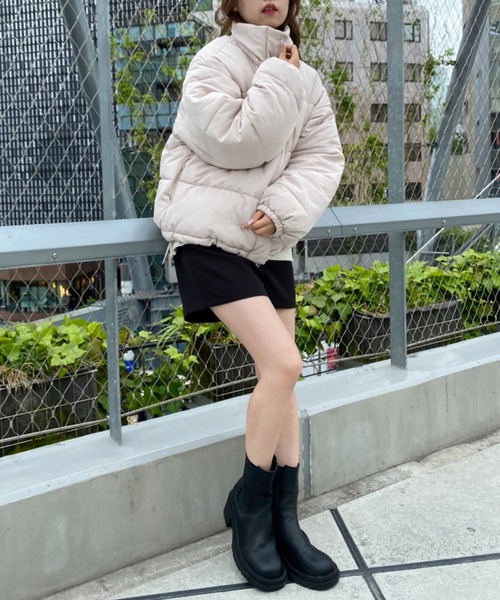 one after another NICE CLAUP（ワンアフターアナザーナイスクラップ）の「【フードの取り外し可能】マルチウェイエコダウンジャケット（ダウンジャケット/コート・レディース・アイボリー/ブラック/ライトベージュ/ライトピンク・FREE）」の13枚目の写真