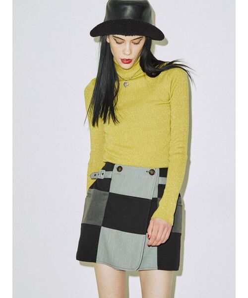 jouetie（ジュエティ）の「パッチワークジャケットスカパン【セットアップ対応】（その他パンツ・レディース・ブラック/ベージュ/グレー/レッド・MEDIUM）」の9枚目の写真