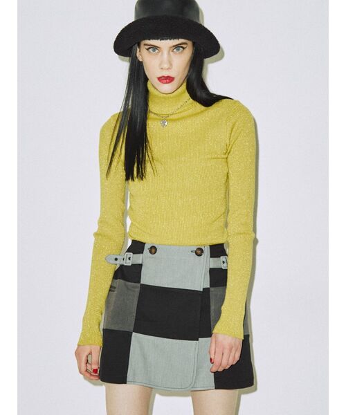 jouetie（ジュエティ）の「パッチワークジャケットスカパン【セットアップ対応】（その他パンツ・レディース・ブラック/ベージュ/グレー/レッド・MEDIUM）」の10枚目の写真