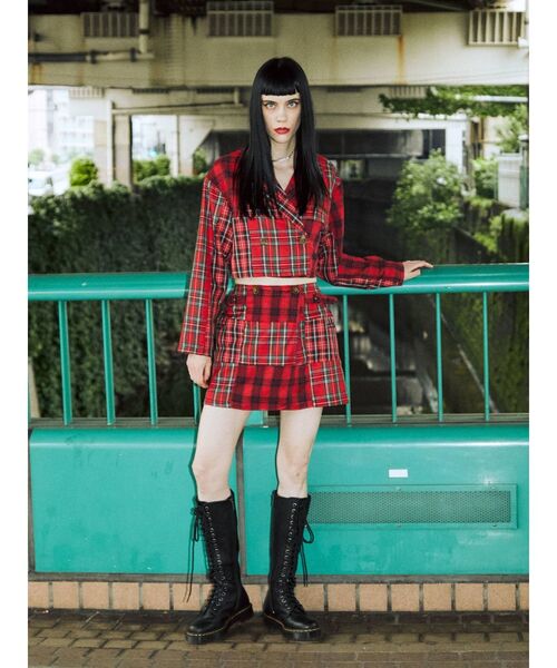 jouetie（ジュエティ）の「パッチワークジャケットスカパン【セットアップ対応】（その他パンツ・レディース・ブラック/ベージュ/グレー/レッド・MEDIUM）」の20枚目の写真