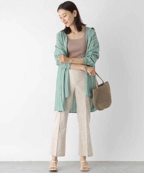 LEPSIM（レプシィム）の「ストライプシャツチュニック2　294903（シャツ/ブラウス・レディース・ライトブルー/オフホワイト/グリーン・FREE）」の12枚目の写真