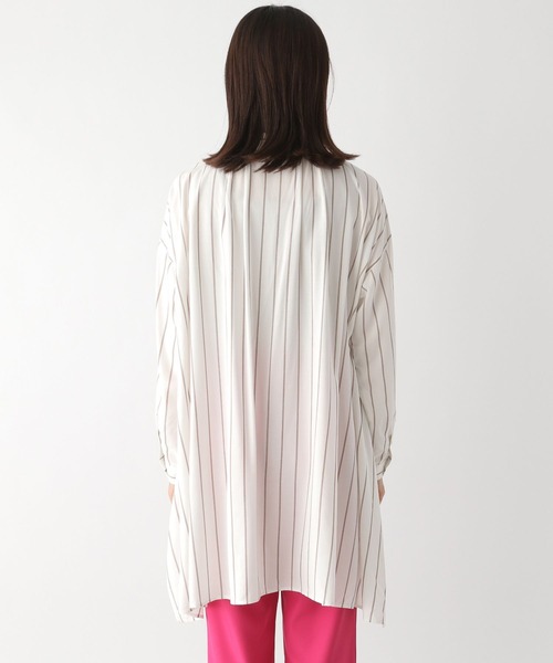 LEPSIM（レプシィム）の「ストライプシャツチュニック2　294903（シャツ/ブラウス・レディース・ライトブルー/オフホワイト/グリーン・FREE）」の14枚目の写真
