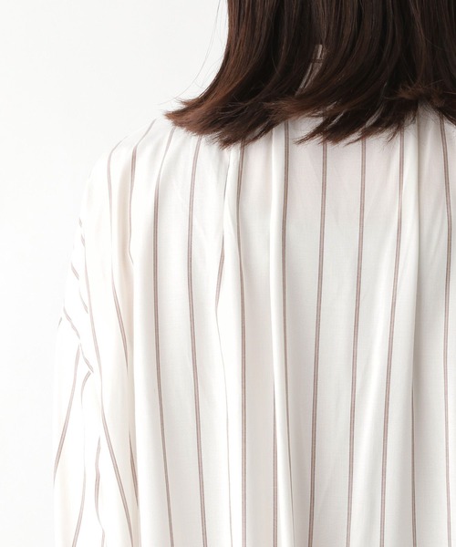 LEPSIM（レプシィム）の「ストライプシャツチュニック2　294903（シャツ/ブラウス・レディース・ライトブルー/オフホワイト/グリーン・FREE）」の13枚目の写真