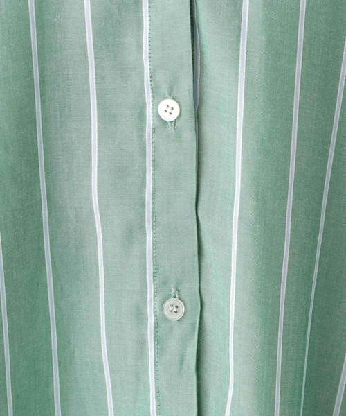 LEPSIM（レプシィム）の「ストライプシャツチュニック2　294903（シャツ/ブラウス・レディース・ライトブルー/オフホワイト/グリーン・FREE）」の11枚目の写真