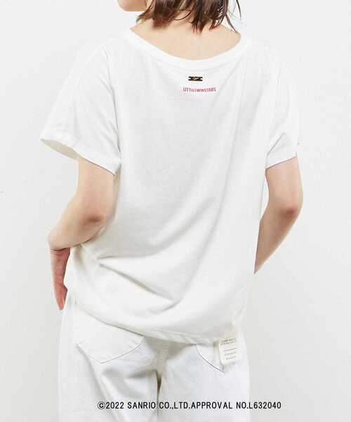 SOFFITTO（ソフィット）の「【Little Twin Stars×soffitto】キキ＆ララ/JAMBOREEグラフィックTシャツ（Tシャツ/カットソー・レディース・ブラック/オフホワイト・FREE）」の4枚目の写真