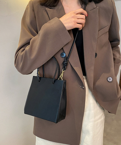 c.u.l(シーユーエル)の「2wayスクエアミニショルダーバック cula417(ショルダーバッグ・レディース・ライトブラウン/アイボリー/ブラック/ダークブラウン・FREE)」の5枚目の写真