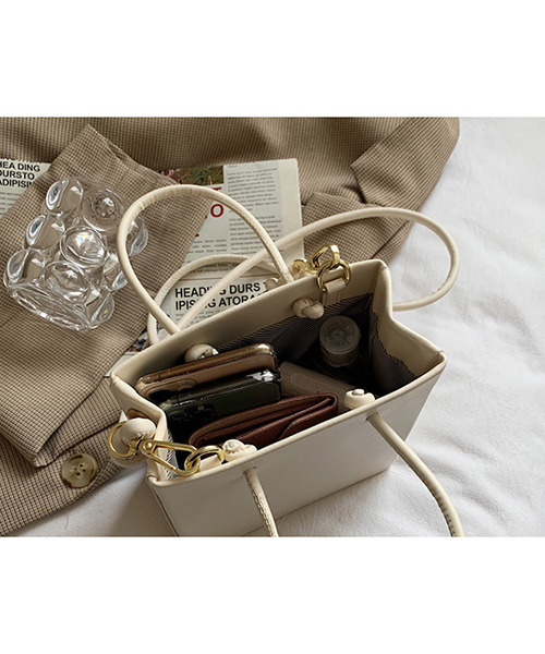 c.u.l(シーユーエル)の「2wayスクエアミニショルダーバック cula417(ショルダーバッグ・レディース・ライトブラウン/アイボリー/ブラック/ダークブラウン・FREE)」の20枚目の写真