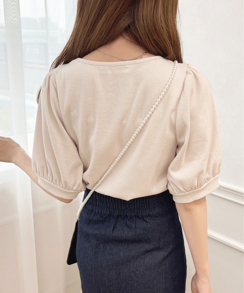 apres jour（アプレジュール）の「パフスリーブフロントオープントップス【ZOZOTOWN限定アイテム】（Tシャツ/カットソー・レディース・アイボリー/ライトピンク/ブラック/ブルー・X-LARGE/フリー）」の19枚目の写真