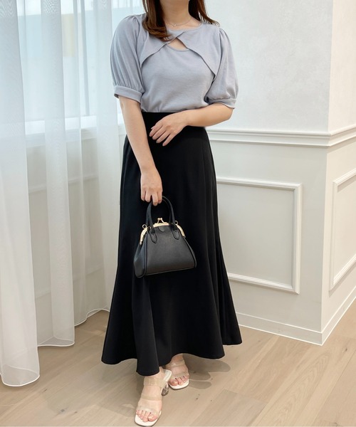 apres jour（アプレジュール）の「パフスリーブフロントオープントップス【ZOZOTOWN限定アイテム】（Tシャツ/カットソー・レディース・アイボリー/ライトピンク/ブラック/ブルー・X-LARGE/フリー）」の12枚目の写真