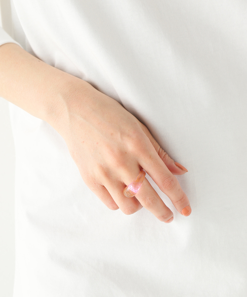JOURNAL STANDARD relume（ジャーナルスタンダード　レリューム）の「【KEANE/キーン】Glass Ring：リング（リング・レディース・ピンク・6）」の6枚目の写真
