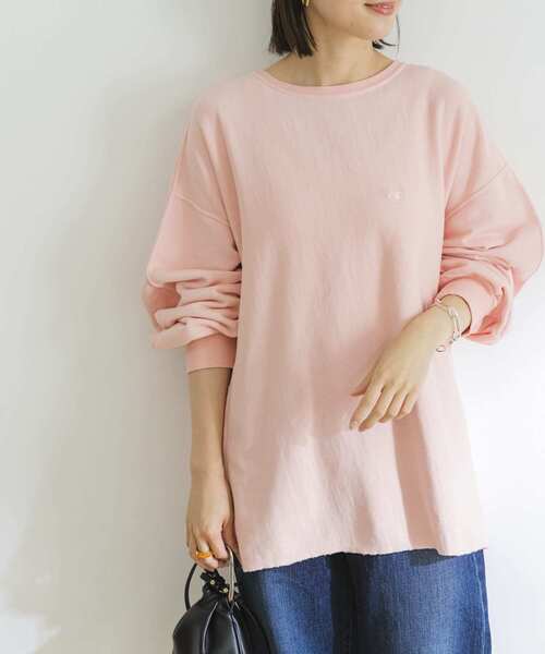 Champion(チャンピオン)の「『WEB限定』『別注』Champion×UR リバースウィーブ製品染めスウェット(スウェット・レディース・パープル/ブラウン/ライトピンク・-)」の7枚目の写真