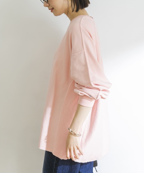 Champion(チャンピオン)の「『WEB限定』『別注』Champion×UR リバースウィーブ製品染めスウェット(スウェット・レディース・パープル/ブラウン/ライトピンク・-)」の8枚目の写真