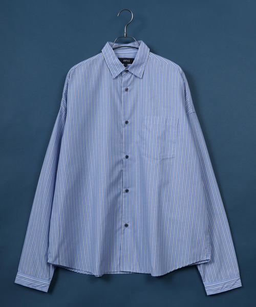 ANPAS(アンパス)の「ANPAS Oversize Drop Shoulder Stripe Broadcloth Shirt/ANPAS 別注 オーバーサイズ ドロップショルダー ストライプ ブロードシャツ(シャツ/ブラウス・メンズ・ホワイト系その他/ブルー系その他/ブルー系その他2/ブルー系その他3・M/L)」の22枚目の写真
