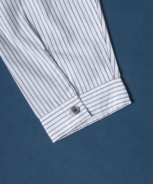 ANPAS(アンパス)の「ANPAS Oversize Drop Shoulder Stripe Broadcloth Shirt/ANPAS 別注 オーバーサイズ ドロップショルダー ストライプ ブロードシャツ(シャツ/ブラウス・メンズ・ホワイト系その他/ブルー系その他/ブルー系その他2/ブルー系その他3・M/L)」の8枚目の写真