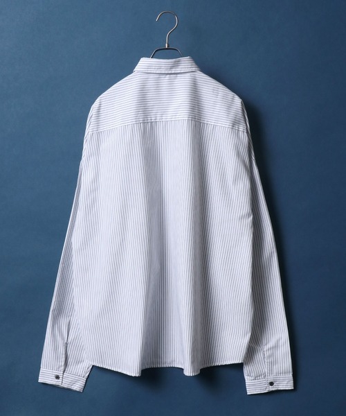 ANPAS(アンパス)の「ANPAS Oversize Drop Shoulder Stripe Broadcloth Shirt/ANPAS 別注 オーバーサイズ ドロップショルダー ストライプ ブロードシャツ(シャツ/ブラウス・メンズ・ホワイト系その他/ブルー系その他/ブルー系その他2/ブルー系その他3・M/L)」の13枚目の写真