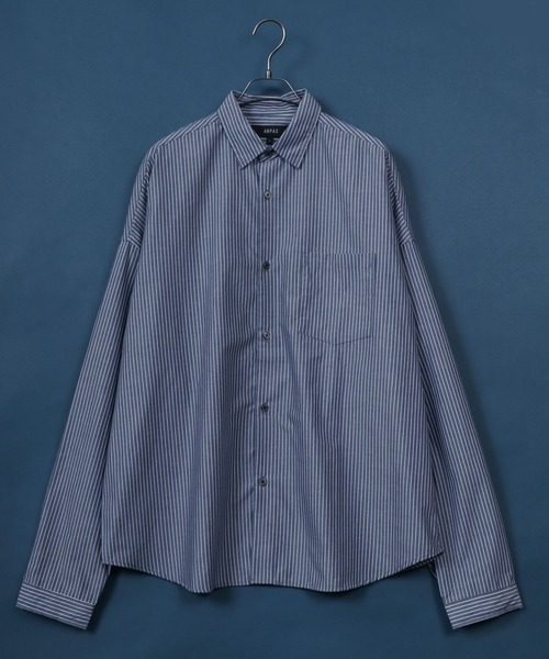 ANPAS(アンパス)の「ANPAS Oversize Drop Shoulder Stripe Broadcloth Shirt/ANPAS 別注 オーバーサイズ ドロップショルダー ストライプ ブロードシャツ(シャツ/ブラウス・メンズ・ホワイト系その他/ブルー系その他/ブルー系その他2/ブルー系その他3・M/L)」の21枚目の写真